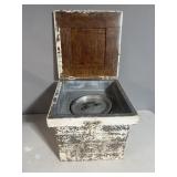 Antique chamber pot potty chair