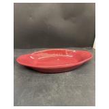Bybee pottery, burgundy, serving dish