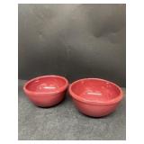 Bybee pottery, burgundy bowls