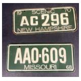 1970 New Hampshire and 1968 Missouri miniature