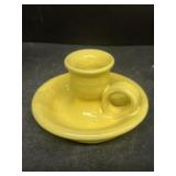 Bybee pottery, yellow candle holder