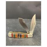 Cutting horse pocket knife, double blade