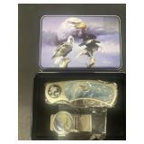 Bald eagle knife, and money clip