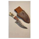Damascus fixed blade knife