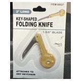 Key shaped folding knife