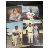 (4) baseball 8 x 10 photos. Ernie Banks Brooks