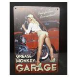 Grease monkey garage metal sign