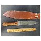 Bully knife with alligator on blade