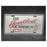 Dale Earnhardt Senior autographed license plate