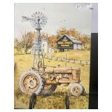 Mail  patch tobacco sign on barn and tractor sign