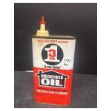 Three and one household oil can