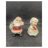 Christmas vintage Santa Claus and Miss Claus,