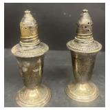 Sterling silver salt and pepper shakers