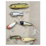 (6) Lures (Heddon Tiny Torpedo & Jerry Torpdedo &