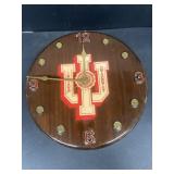 IU wooden clock