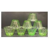 Uranium glass dessert cups