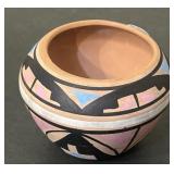 Navajo Pottery Bowl, 3" tall, not signed