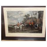Hand colored engraving, returning from the hunt