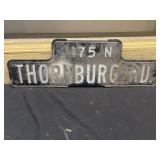 Vintage thornburg  Road double-sided sign