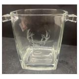 Glass deer, head ice bucket