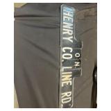Vintage Henry County line Road double-sided sign