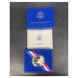 1986 silver liberty proof half dollar