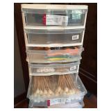 Organizer with cotton swabs towels used for gun