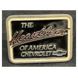 Chevrolet heartbeat of America belt buckle