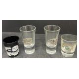 Motorcycle and Jack Daniels shot glasses