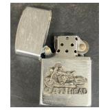 Pan head motorcycle lighter