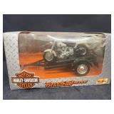 Harley Davidson tow and show trailer diecast