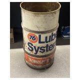 75 lube system advertising trash can