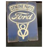Ford genuine parts, wooden sign