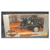 Harley Davidson tow and show trailer diecast