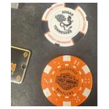 Harley Davidson collectible poker chips,