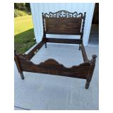 Early wooden bed frame