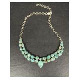 Sterling silver necklace and Handmade beaded