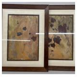Paintings art of leaves signed PAL