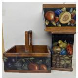 Hand painted wooden boxes by Sue Fields
