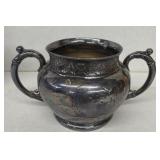 Quadro plated sugar dish