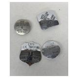 Taxi cab license badges