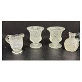 Antique glass toothpick holders, miniature