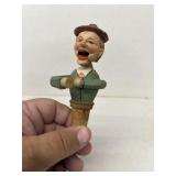Hand carved wooden bottle, cork