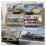 Military tank model kit lot