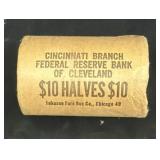 (20) 1964 silver half dollars unopened roll