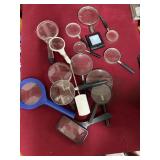 Group of magnifying glasses