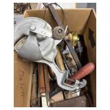 Antique tools and table meat saw