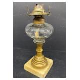 Oil lamp with marble base