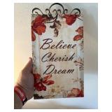 Believe cherished dream wall decoration