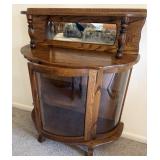 Fancy OAK Curved China Cabinet